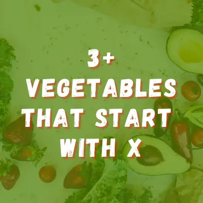 Vegetables that start with letter X